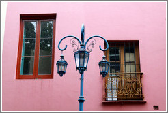 Windows and a street lamp. El Caminito, La Boca.