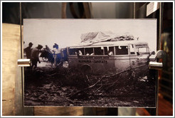 Old photo of an Aleman?Cafayate bus. Museo de la Vid y el Vino (Museum of Vine and Wine).