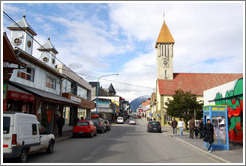 San Martin, the major street of Ushuaia.