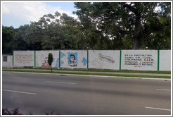 Words by Che Guevara and Jos&eacute; Mart&iacute; painted on a wall on Avenida de la Independencia.