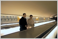 Jin and Rolf at a Paris Metro station.