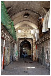 Street at or near boundary of Jewish and Muslim Quarters, Old City of Jerusalem.
