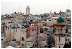 View of the Old City of Jerusalem from the Austrian Hospice of the Holy Family.