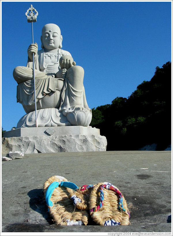 Buddha and sandals.  Mt. Osorezan.
