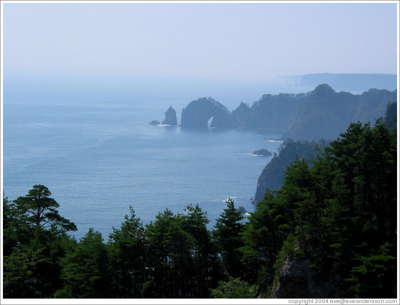 East coast of Honshu at Rikuchu Kaigan National Park.