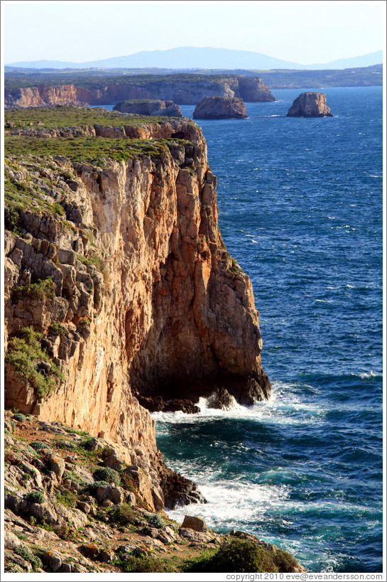 Cliffs and small islands, Coast near Sagres.