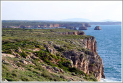 Cliffs and small islands, coast near Sagres.