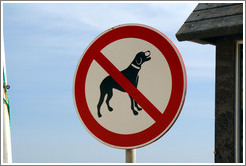 No Dogs sign, Praia da Mareta (Mareta Beach).