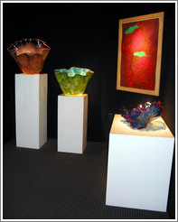 Glass art at gallery on Main Street in Park City.