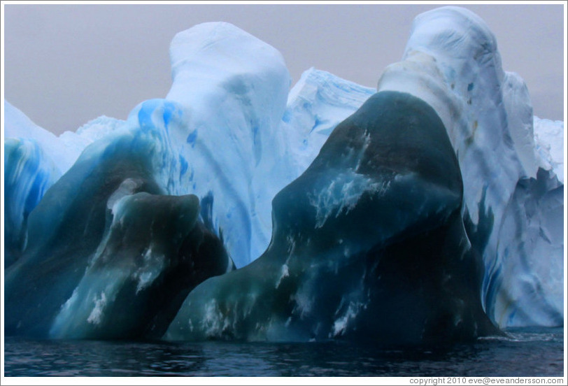 Deep blue Iceberg, Bransfield Strait between Antarctic Peninsula and South Shetland Islands.