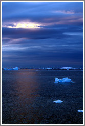 Gerlache Strait at dusk.