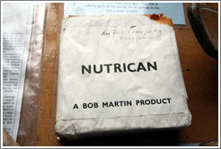 "Nutrican", sledging rations for dogs.