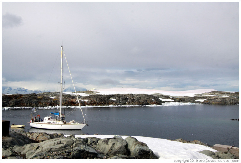 Private yacht in Grandidier Channel.