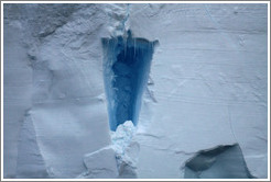 Iceberg with blue indentation.