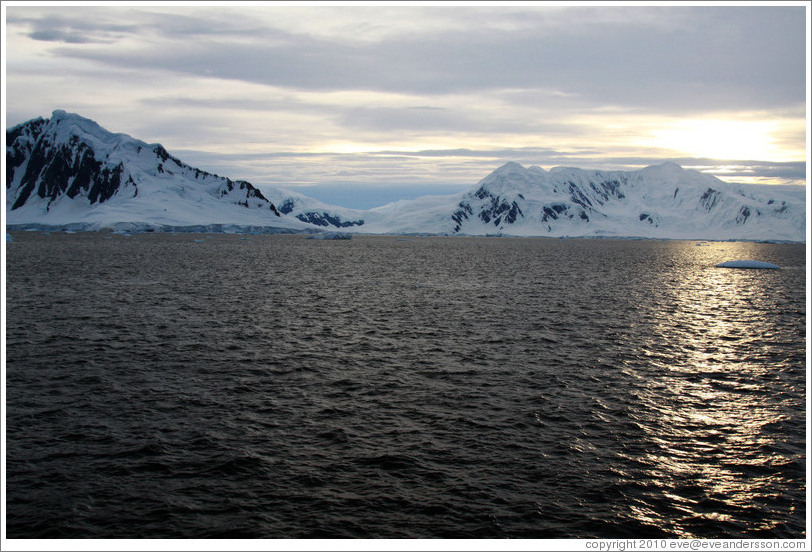 The Gullet, a narrow passage between Adelaide Island and the Antarctic mainland.