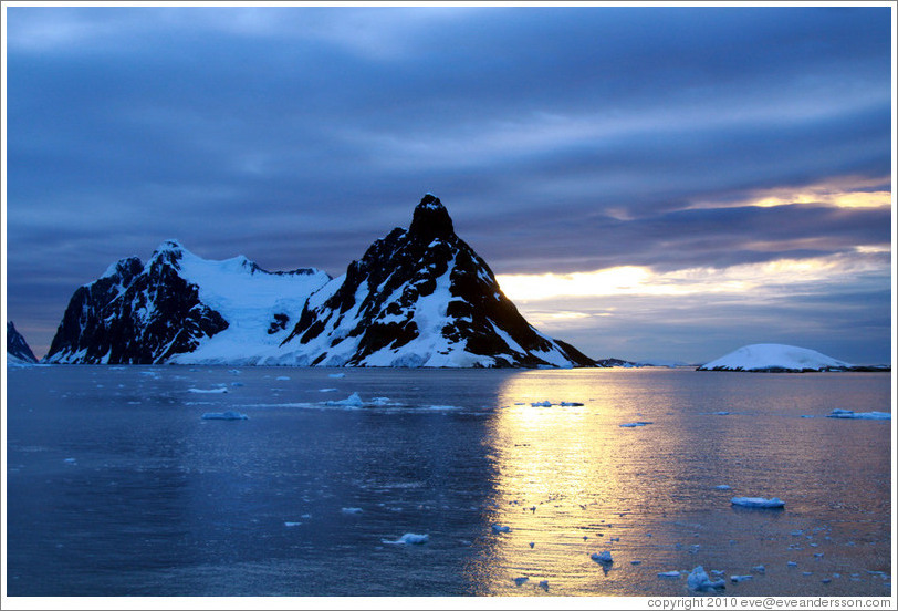 Entrance to Lemaire Channel, a strait  between Booth Island and the Antarctic mainland.