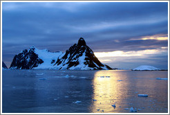 Entrance to Lemaire Channel, a strait  between Booth Island and the Antarctic mainland.