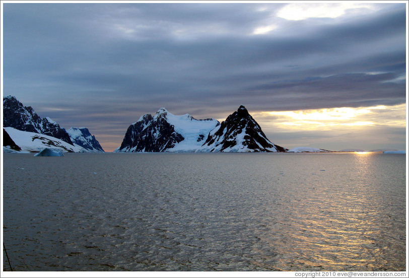 Entrance to Lemaire Channel, a strait  between Booth Island and the Antarctic mainland.