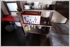 Kitchen, Wordie House, a British scientific research station dating from 1947.