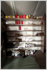 Kitchen goods, Wordie House, a British scientific research station dating from 1947.