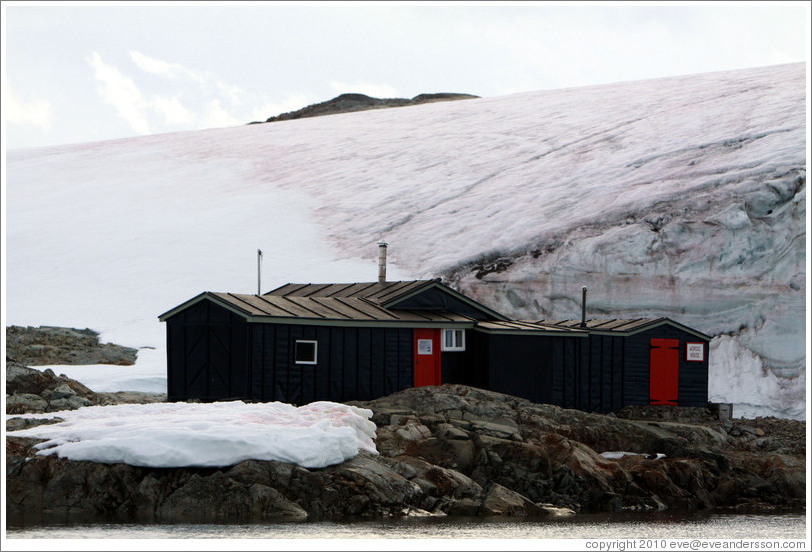 Wordie House, a British scientific research station dating from 1947.