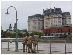 Three policemen at Puerdo Madero.