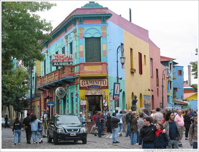 Caminito Tango in La Boca neighborhood.