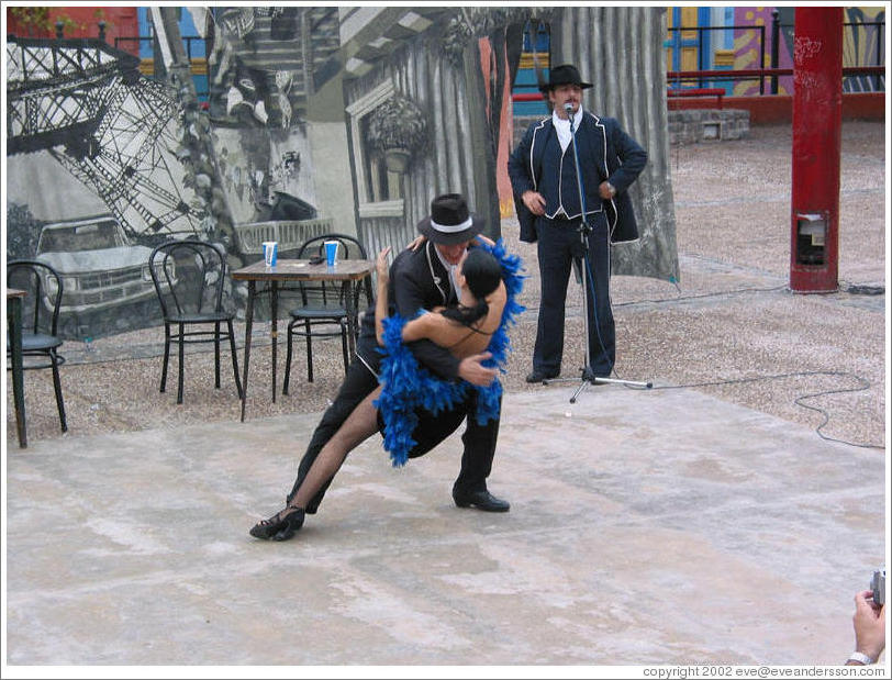 Tango street performers in La Boca neighborhood.