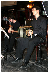 Bandoneon player at a milonga at the Confiter&iacute;a Ideal.