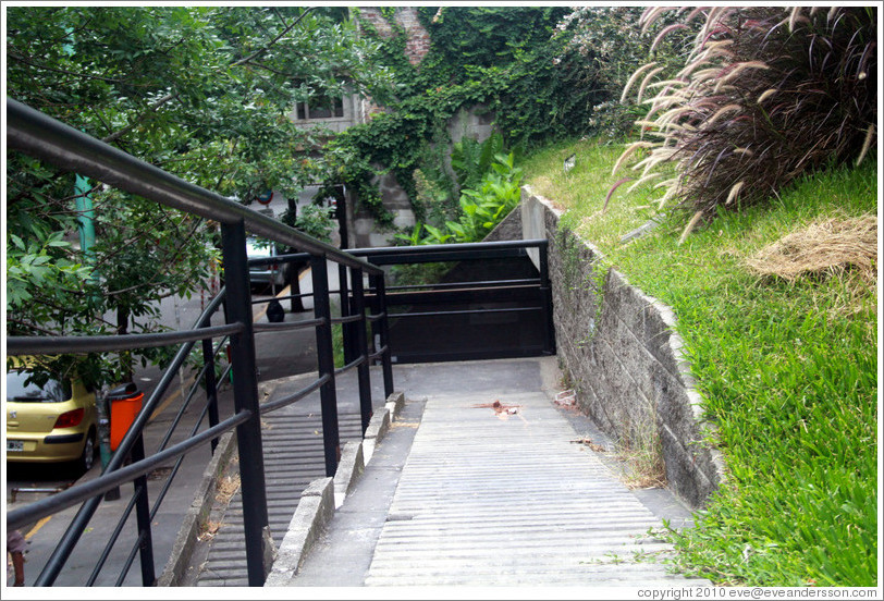 Cement path where I tripped and broke a lens.  Calle Austria near Avenida General Las Heras.