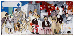 Carnaval de Anta?a mural on Avenida Independencia, San Telmo.