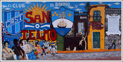 Mural de Dos Escudos. Avenida Independencia, San Telmo.