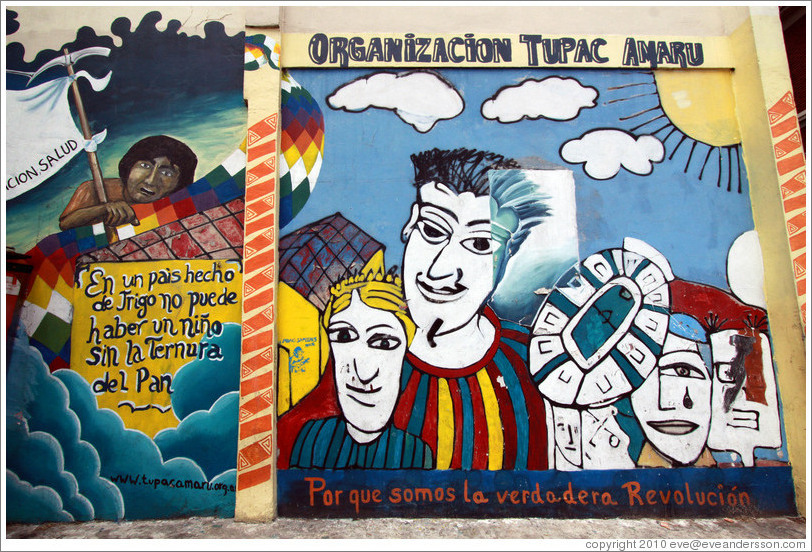 Mural, Organizaci?arrial T?pac Amaru, Avenida Independencia, San Telmo.