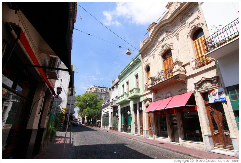 Calle Defensa near Avenida Carlos Calvo, San Telmo district.