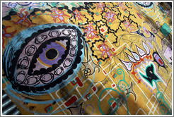 Graffiti depicting eyes, among other things. Avenida Independencia near Calle Tacuar?San Telmo.