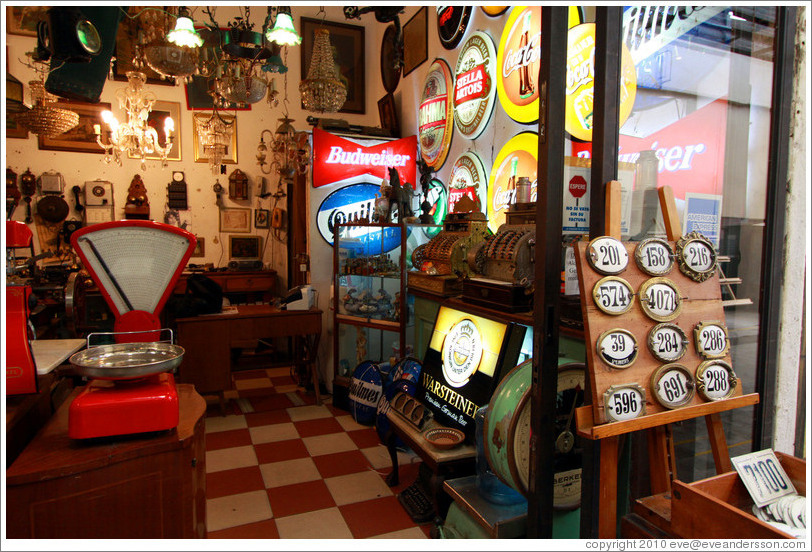 Antique shop, Mercado de San Telmo, San Telmo district.