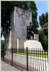 Statue commemorating don Pedro of Mendoza, founder of Buenos Aires, Parque Lezama, San Telmo District.