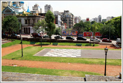 Chess board at human scale, Parque Lezama, San Telmo District.