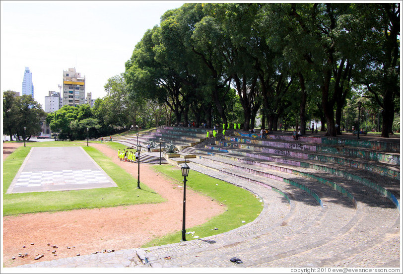 Stadium seating, Parque Lezama, San Telmo district.