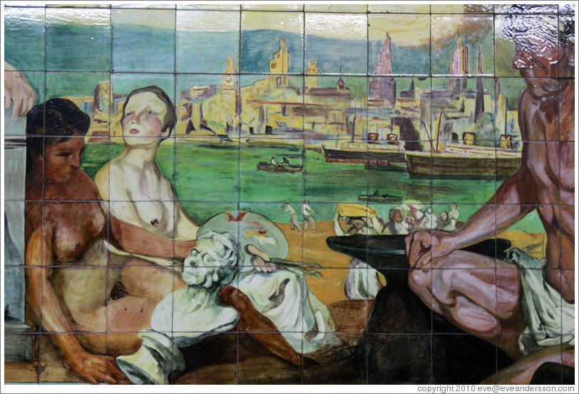 Mural, Avenida de Mayo station, Subte (Buenos Aires subway).