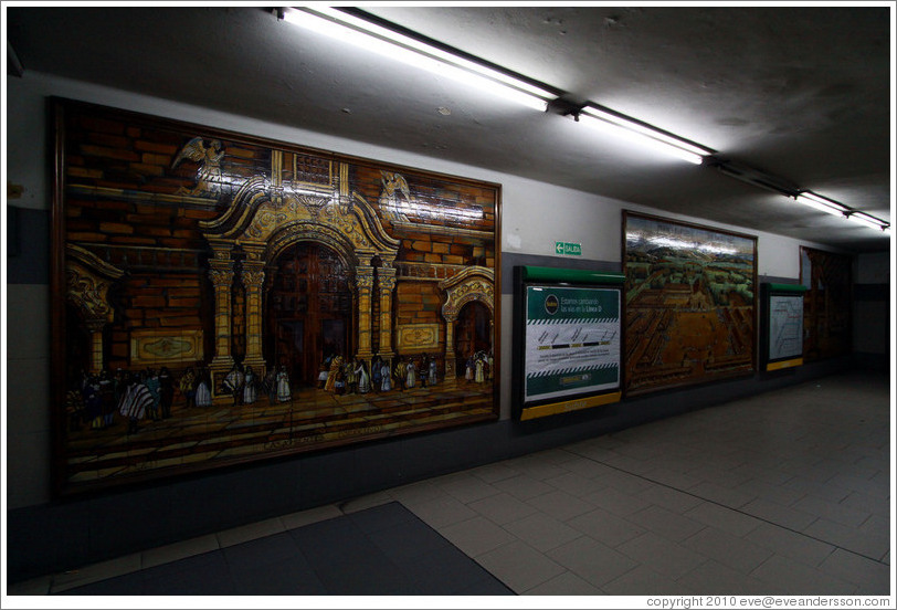 Artwork, Plaza Italia Station, Subte (Buenos Aires subway).