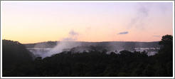 Iguazu Falls at dawn, viewed from the Sheraton Hotel.