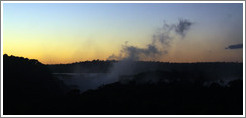 Iguazu Falls at dawn, viewed from the Sheraton Hotel.