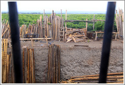 Construction area, showing the depth of the sandy soil, Domaine Jean Bousquet, Valle de Uco.