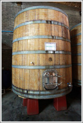 Large barrel labeled "Organic Wine", Domaine Jean Bousquet, Valle de Uco.