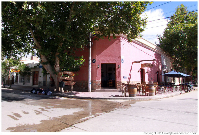 Pink building.