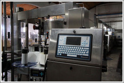 Control panel of the bottling machine. Bodega El Esteco.