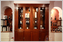 Tasting room display case. Bodega El Esteco.