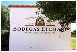 Sign. Bodegas Etchart.