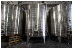 Steel tanks. Bodegas Etchart.